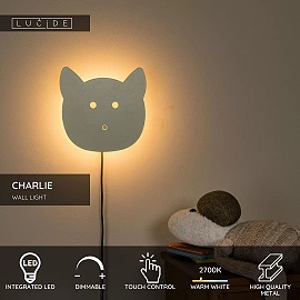 CHARLIE children's LED wall light 7 W 2700 K green (Lucide)