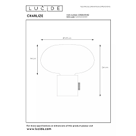 CHARLIZE galda lampa Ø23 cm 1 x 40 W E27 zaļa (Lucide)