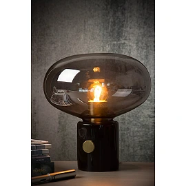 CHARLIZE galda lampa Ø23 cm 1 x 40 W E27 melna (Lucide)