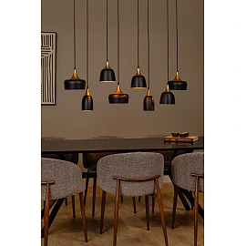 CHAYANNE piekarama lampa 8 x 10 W E14 melna (Lucide)