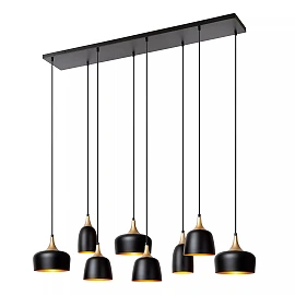 CHAYANNE piekarama lampa 8 x 10 W E14 melna (Lucide)