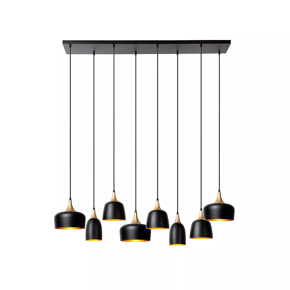 CHAYANNE piekarama lampa 8 x 10 W E14 melna (Lucide)