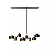 CHAYANNE piekarama lampa 8 x 10 W E14 melna (Lucide)