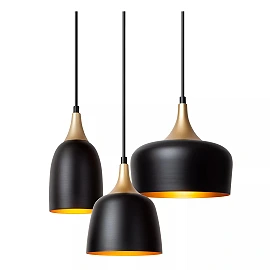 CHAYANNE piekarama lampa Ø30 cm 3 x 10 W E14 melna (Lucide)
