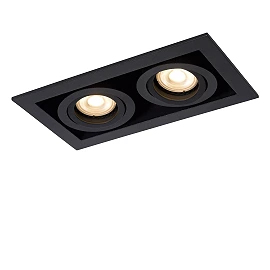 CHIMNEY recessed spotlight 2xGU10 Black (Lucide)