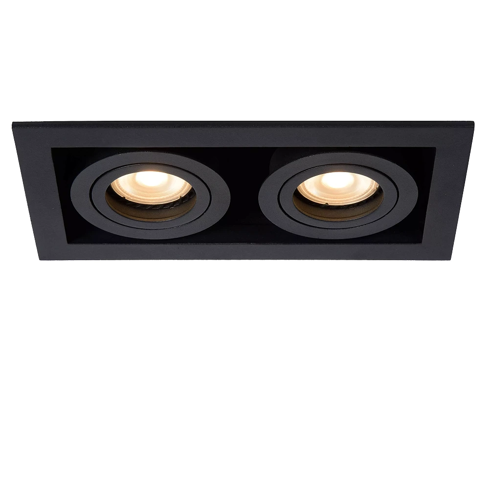 CHIMNEY recessed spotlight 2xGU10 Black (Lucide)
