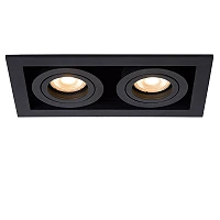 CHIMNEY recessed spotlight 2xGU10 Black (Lucide)