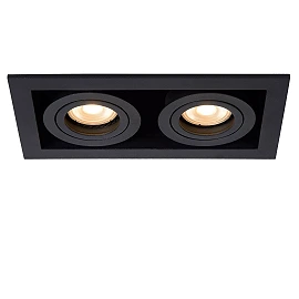 CHIMNEY recessed spotlight 2xGU10 Black (Lucide)