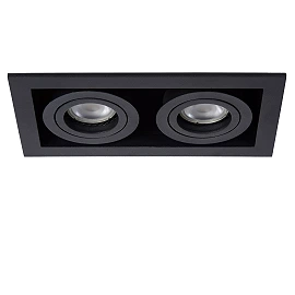 CHIMNEY recessed spotlight 2xGU10 Black (Lucide)