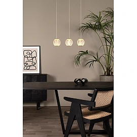CINTRA pendant light LED 3x4.7 W 2700 K 48 cm transparent (Lucide)