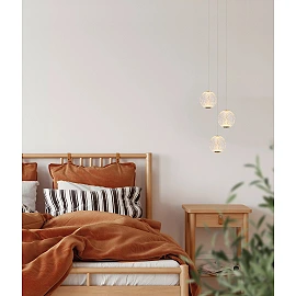 CINTRA pendant light LED 3x4.7 W 2700 K Ø25 cm transparent (Lucide)