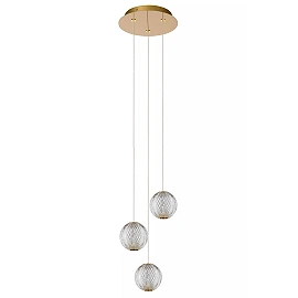 CINTRA pendant light LED 3x4.7 W 2700 K Ø25 cm transparent (Lucide)