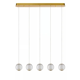 CINTRA pendant light LED 5x4.7 W 2700 K 84 cm transparent (Lucide)