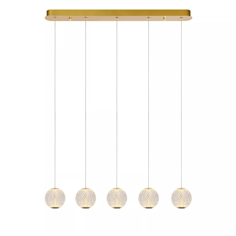 CINTRA pendant light LED 5x4.7 W 2700 K 84 cm transparent (Lucide)