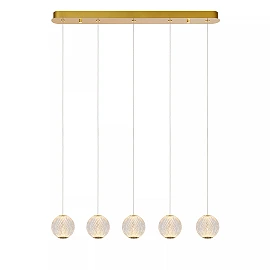 CINTRA pendant light LED 5x4.7 W 2700 K 84 cm transparent (Lucide)