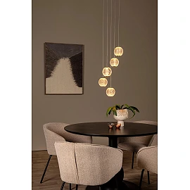 CINTRA pendant light LED 5x4.7 W 2700 K Ø32 cm transparent (Lucide)
