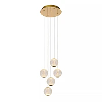 CINTRA pendant light LED 5x4.7 W 2700 K Ø32 cm transparent (Lucide)