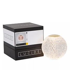 CINTRA rechargeable table lamp LED 1x1.5 W 2700 K Ø9 cm transparent (Lucide)
