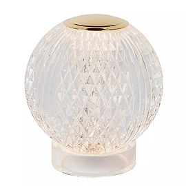 CINTRA rechargeable table lamp LED 1x1.5 W 2700 K Ø9 cm transparent (Lucide)