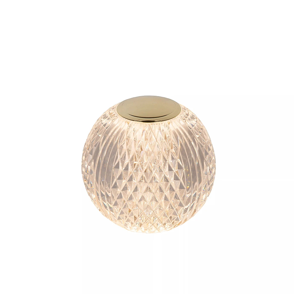 CINTRA rechargeable table lamp LED 1x2 W 2700 K Ø11 cm transparent (Lucide)