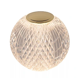 CINTRA rechargeable table lamp LED 1x1.5 W 3000 K Ø9 cm transparent (Lucide)