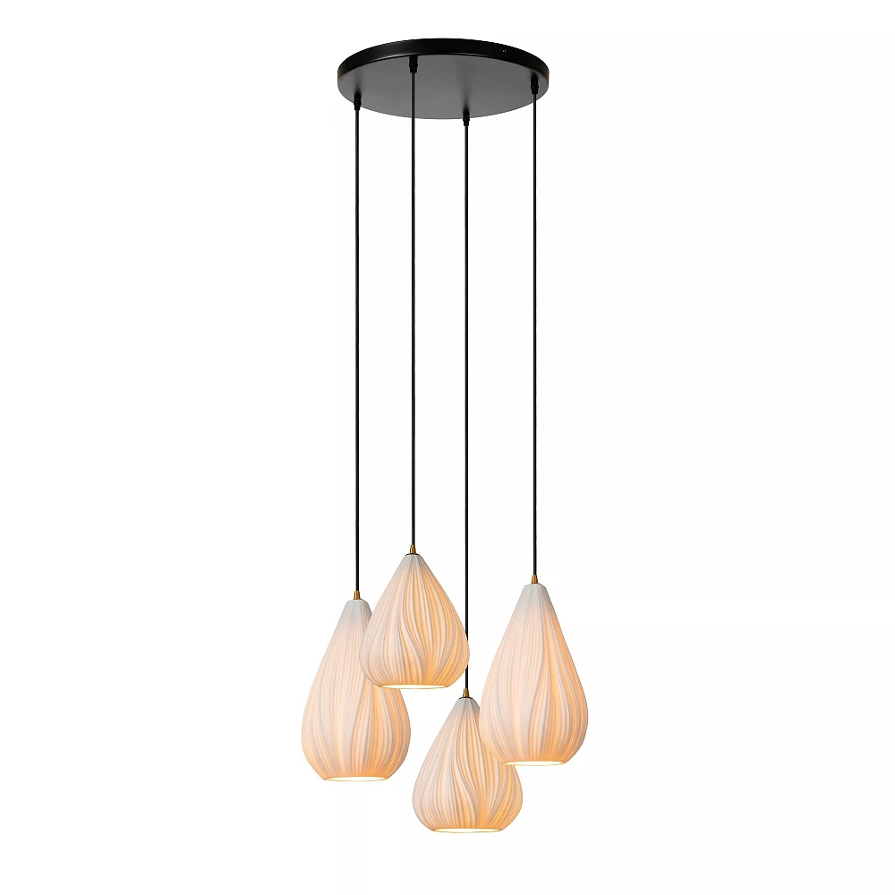 CINZIA Pendant light Ø55,5 cm 4xE27 white (Lucide)