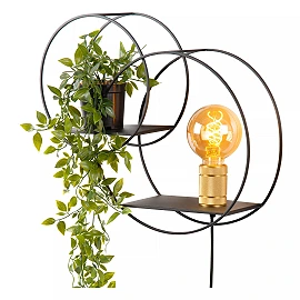 CIRCLE Wall light 1xE27 black (Lucide)