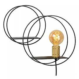 CIRCLE Wall light 1xE27 black (Lucide)
