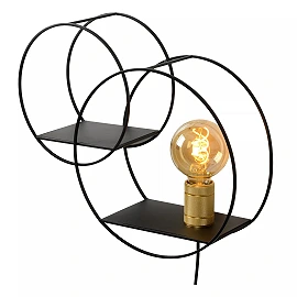 CIRCLE Wall light 1xE27 black (Lucide)