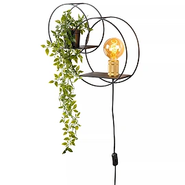 CIRCLE Wall light 1xE27 black (Lucide)