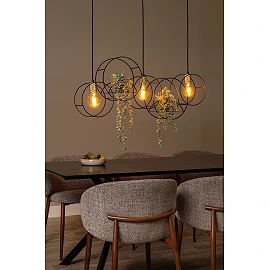 CIRCLE pendant light 104 cm 3 x E27 black (Lucide)