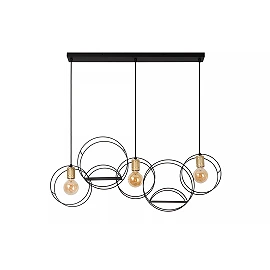CIRCLE pendant light 104 cm 3 x E27 black (Lucide)