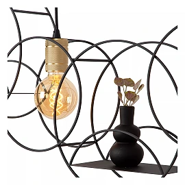 CIRCLE pendant light 104 cm 3 x E27 black (Lucide)