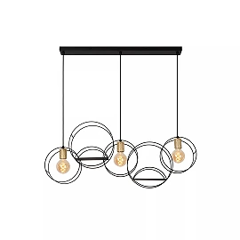 CIRCLE pendant light 104 cm 3 x E27 black (Lucide)
