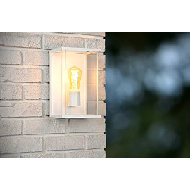 CLAIRE outdoor wall light 1xE27 White (Lucide)