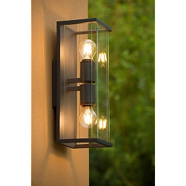 CLAIRE outdoor wall light 2xE27 Anthracite (Lucide)