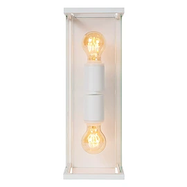 CLAIRE outdoor wall light 2xE27 White (Lucide)
