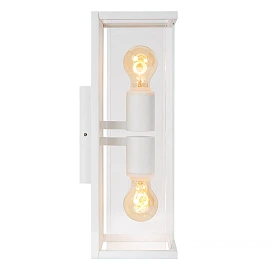 CLAIRE outdoor wall light 2xE27 White (Lucide)