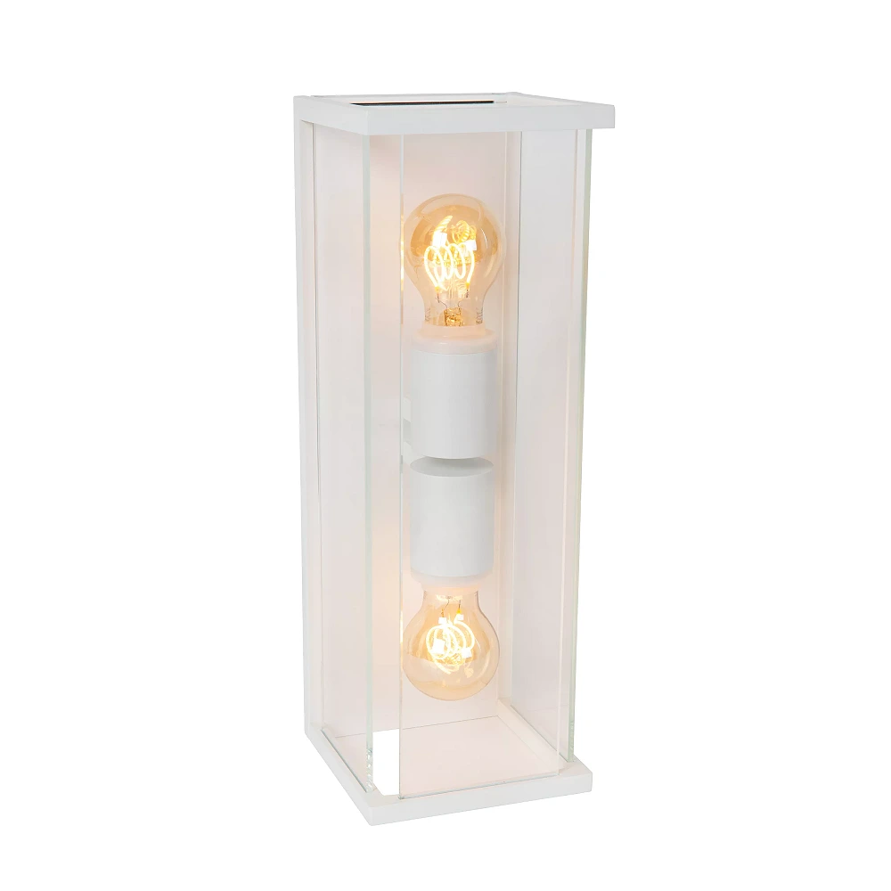 CLAIRE outdoor wall light 2xE27 White (Lucide)