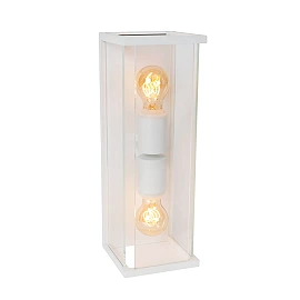 CLAIRE outdoor wall light 2xE27 White (Lucide)