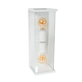 CLAIRE outdoor wall light 2xE27 White (Lucide)
