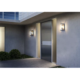 CLAIRE outdoor wall light 1xE27 with motion sensor Anthracite (Lucide)