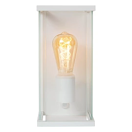 CLAIRE outdoor wall light 1xE27 with motion sensor White (Lucide)