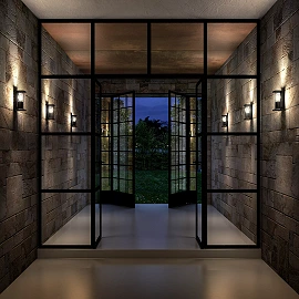 CLAIRE outdoor wall light 1xE27 Anthracite (Lucide)