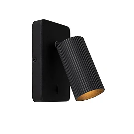 CLUBS bedside wall light 1xGU10 black (Lucide)
