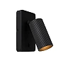 CLUBS bedside wall light 1xGU10 black (Lucide)
