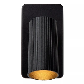 CLUBS bedside wall light 1xGU10 black (Lucide)