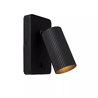 CLUBS bedside wall light 1xGU10 black (Lucide)