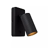 CLUBS bedside wall light 1xGU10 black (Lucide)