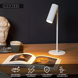 CLUBS desk lamp 1xGU10 white (Lucide)
